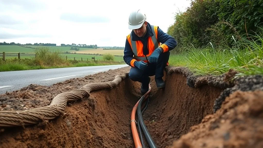 Underground Cable Installation in Broadstairs | Buried Power & Data Lines